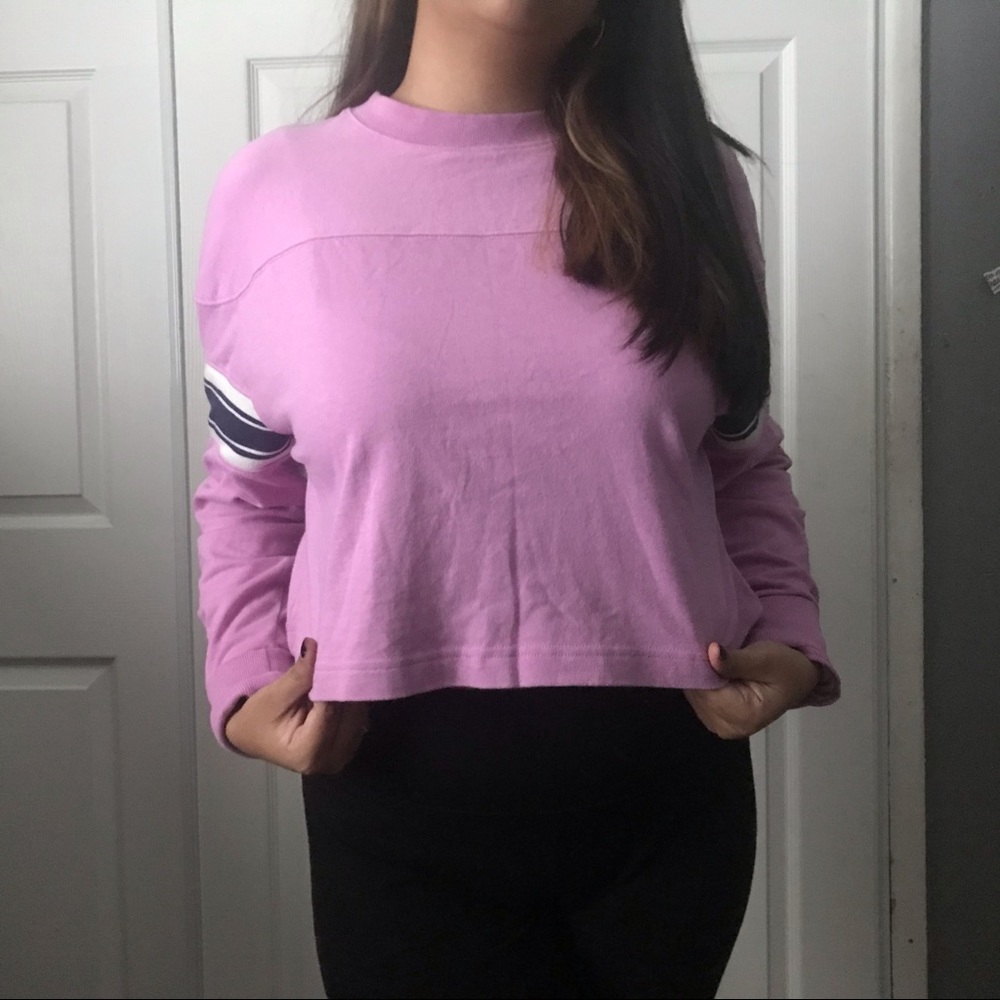 Lavender champion cropped sweatshirt